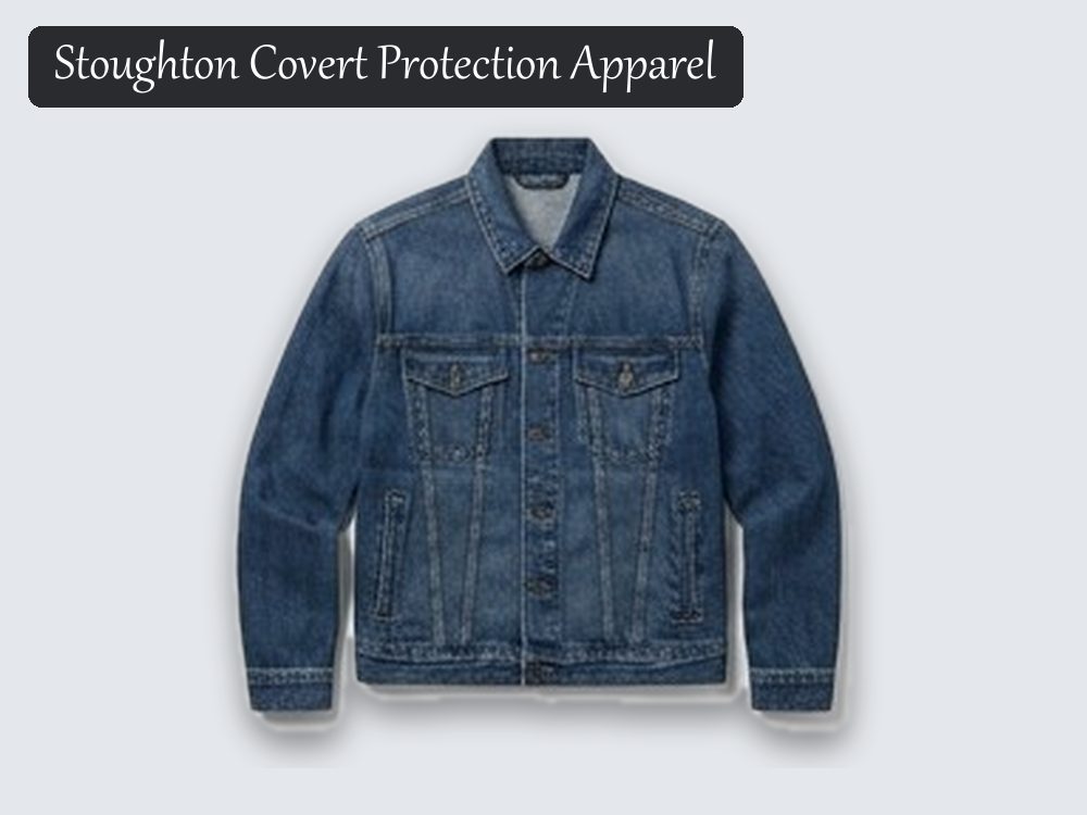 Stab-resistant denim jacket, indigo