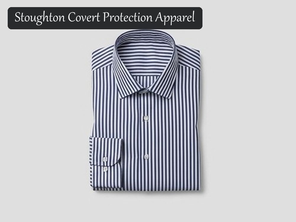 Stab-resistant shirt, navy stripe