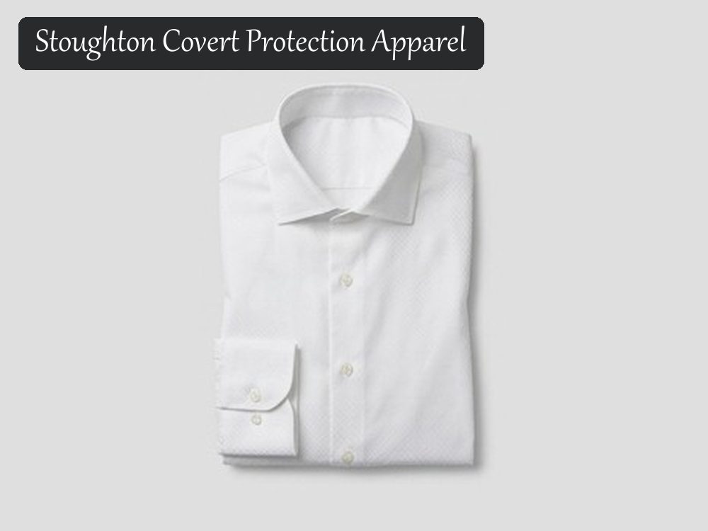 Stab-resistant shirt, white, textured