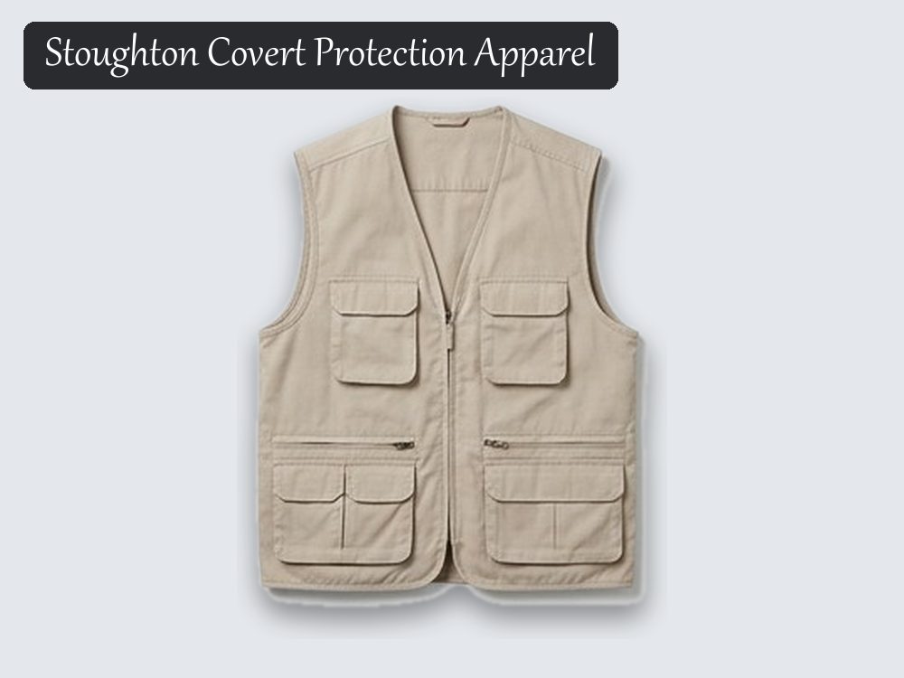 Stab-resistant utility vest, cream