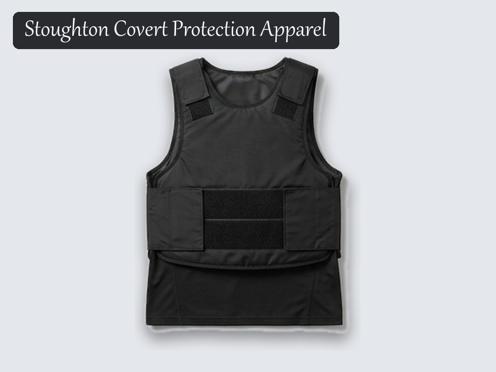 Stab-resistant vest, black, front panel