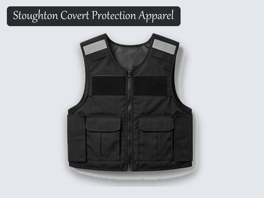 Stab-resistant vest, black, reflective trim